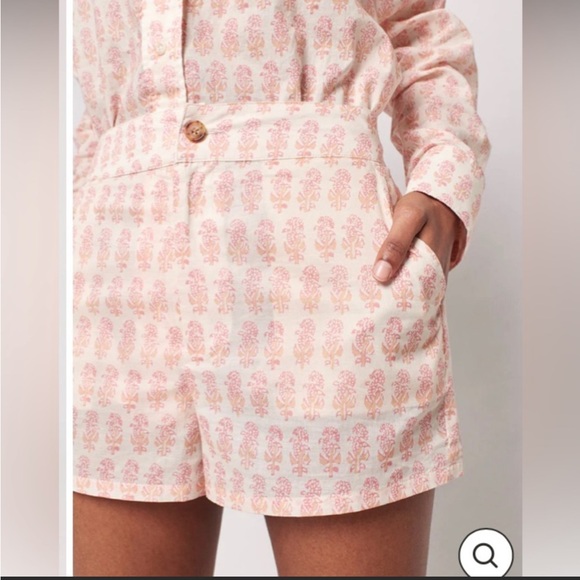 Faherty Pants - Faherty Pink and Cream Women Shorts